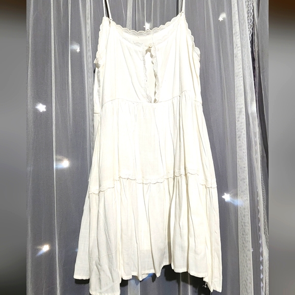 White Mid Summer Dress - Picture 3 of 4